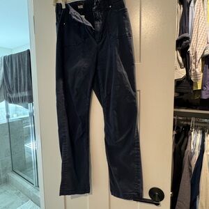 PAIGE Dark Navy High-Rise Pants